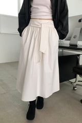 Waist Tie A-Line Skirt