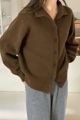Superfine Wool Button Cardigan