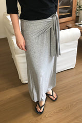 Waist Tie Jersey Skirt