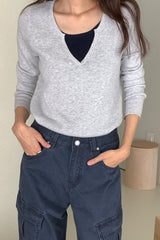 Contrast Wool Knit