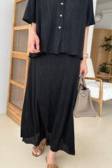 Pleats Maxi Skirt