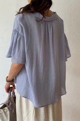 Button Linen Yoru Blouse