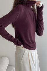 Wool Cont Turtleneck Tee