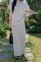 Boatneck Skirt Set