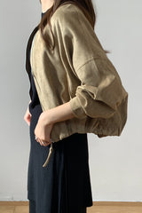 Suede Blouson Jacket