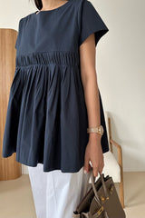 Cross Pintuck Blouse