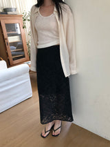 Floral Lace Maxi Skirt