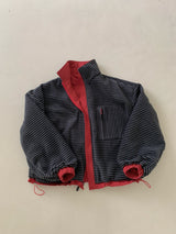 Reversible Stand Collar Jacket in Red, women's reversible stand collar jacket