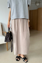 Cocoon Drawstring Midi Skirt