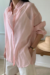 Crinkled Sheer Blouse