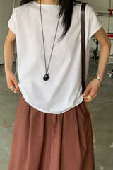 Back Pleat French Sleeve Tee