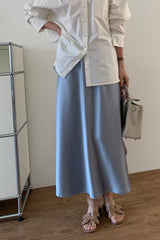 Elegant Satin Flare Skirt