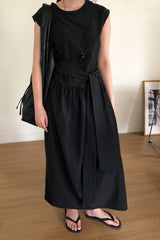 Gathered Tie Front Maxi