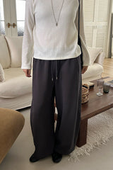 Comma Banding Pants in Charcoal, women's banded wide leg pants