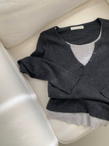 Contrast Wool Knit