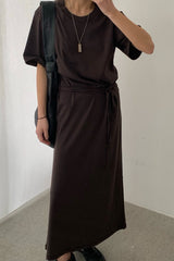 Strap Waist Rib Dress