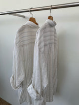 Linen Stripe Loose Shirt