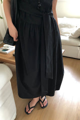 Gathered Tie Front Maxi
