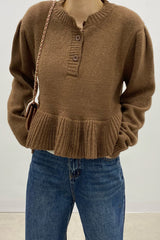 Peplum Knit Pullover