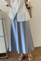 Elegant Satin Flare Skirt