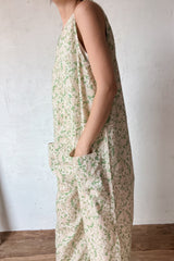 Pure Linen Sleeveless Jumpsuit