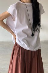 Back Pleat French Sleeve Tee