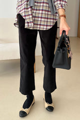 Jen Span Pants in Black, stretch corduroy bootcut pants