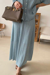 Pleats Maxi Skirt