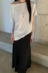 Stripe Off-Shoulder Tee