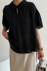 Button Linen Yoru Blouse