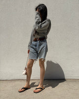 M085 Minimal Leather Flip Flop