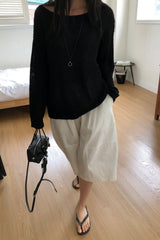 Pale Boatneck Knit
