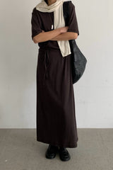 Strap Waist Rib Dress