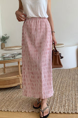 Wrinkle Stripe Skirt