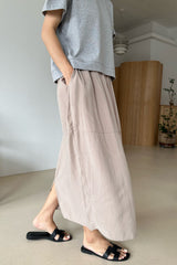 Cocoon Drawstring Midi Skirt