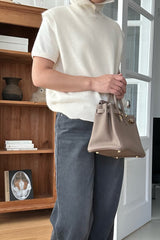 Reversible Cashmere Turtle Vest