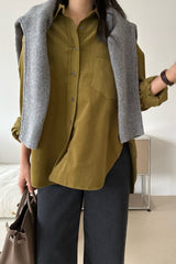 Soft Wale Rounded Corduroy Shirt