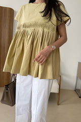 Cross Pintuck Blouse