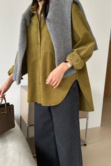 Soft Wale Rounded Corduroy Shirt