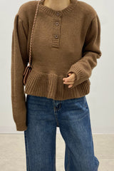 Peplum Knit Pullover