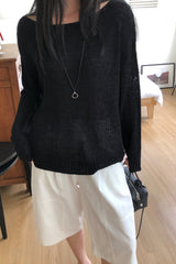 Pale Boatneck Knit