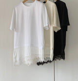 Asymmetric Lace Tee