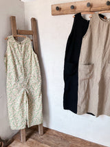 Pure Linen Sleeveless Jumpsuit