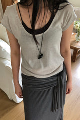 Built-In Inner Scoop Knit Top