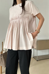 Cross Pintuck Blouse