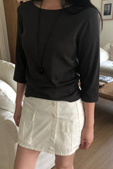 Boatneck Elbow Sleeve Tee