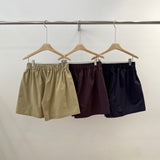 Curved Pocket Cotton Shorts