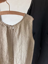 Pure Linen Sleeveless Jumpsuit