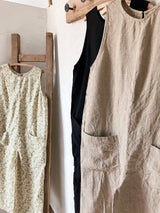 Pure Linen Sleeveless Jumpsuit