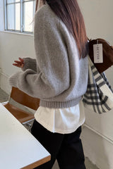 Winter Bloom Round Sweater